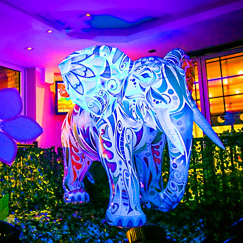 充气彩色大象气模装饰舞台节假日活动气模装饰开业庆典厂家直销
