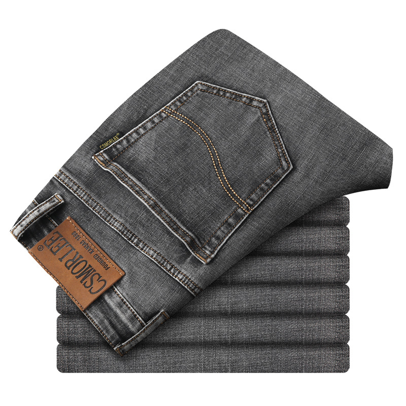 Pantalon jeans Lee gris coupe droite  - Ref 3426636 Image 3