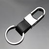 Metal keychain with laser engraved, genuine leather, Birthday gift, wholesale