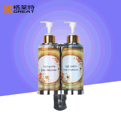 浴室酒店手动单头双头皂液器宾馆卫生间壁挂式洗发水沐浴露盒子