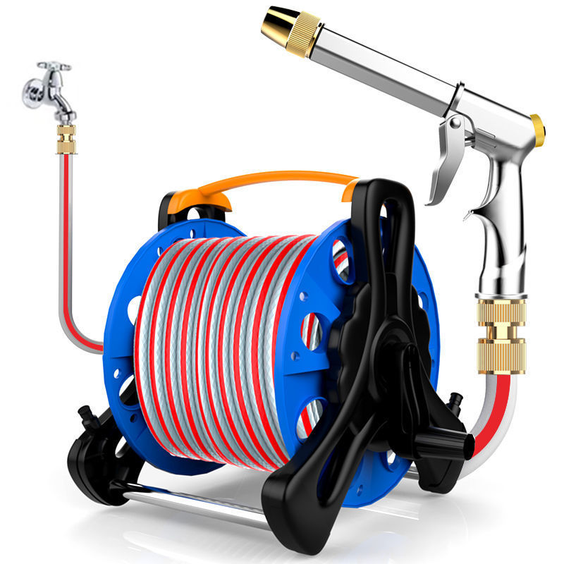 高压洗车水枪家用水管套装防爆防冻软管浇花冲洗刷神器水管收纳架