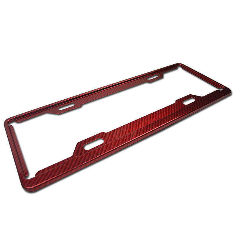New traffic regulations license plate frame carbon fiber license plate frame car number license plate frame license plate protection frame printed logo