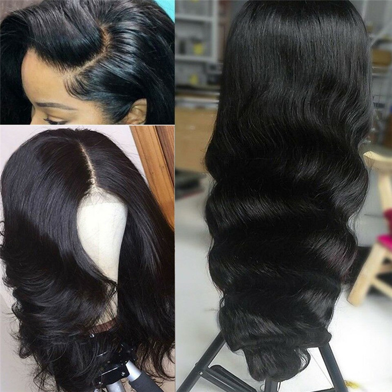 Real hair headgear lace wigs boay wave 1...