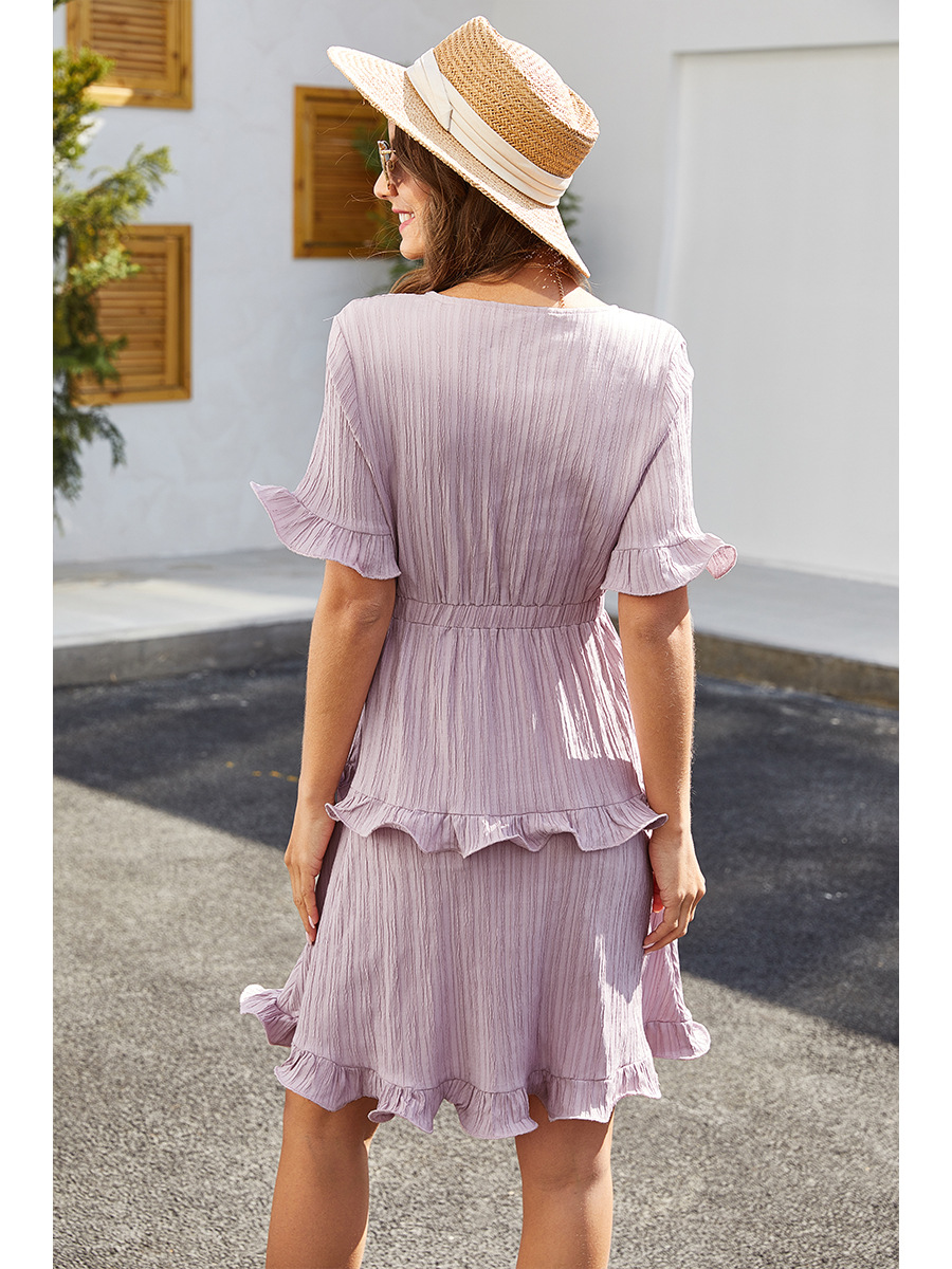 spring and summer women's cake fold dress NSAL2913