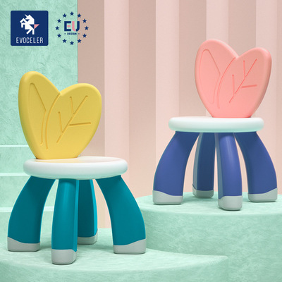 英国EVOCELER积木桌凳子家用椅子儿童游戏学习座椅婴儿卡通用餐椅