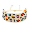 Retro ethnic woven beaded bracelet handmade for beloved, boho style, ethnic style