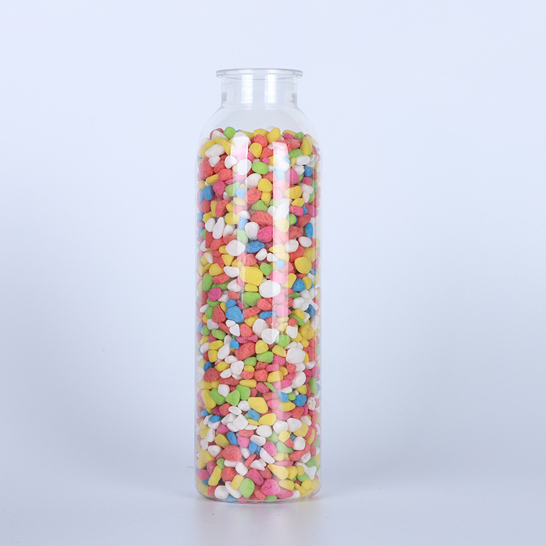 Fábrica al por mayor transparente de plástico para mascotas creativo DIY deseando botella de caramelo hecha a mano Arco Iris nebulosa estrella suerte botella vacía