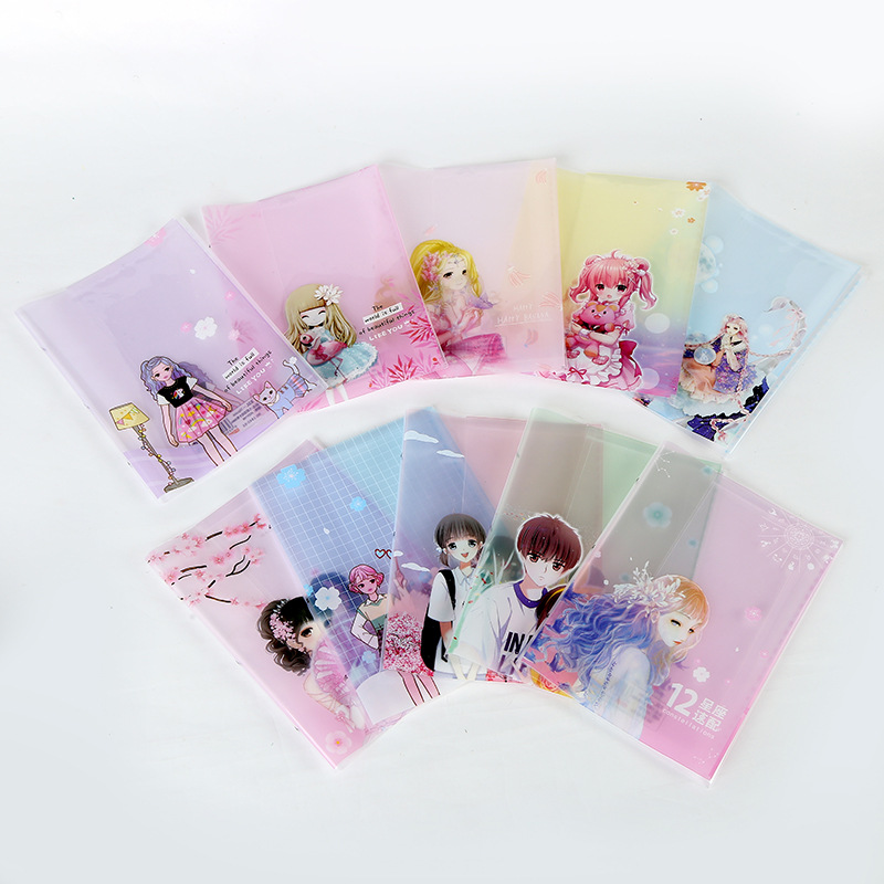 透明加厚卡通书套A4学生大号书本保护套彩色可爱印花包书皮批发|ms