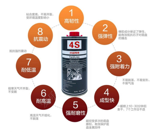 Automobile chassis armor self-spraying gun anti-rust paint sound insulation glue anti-corrosion particle construction armor site armor for 4S shop