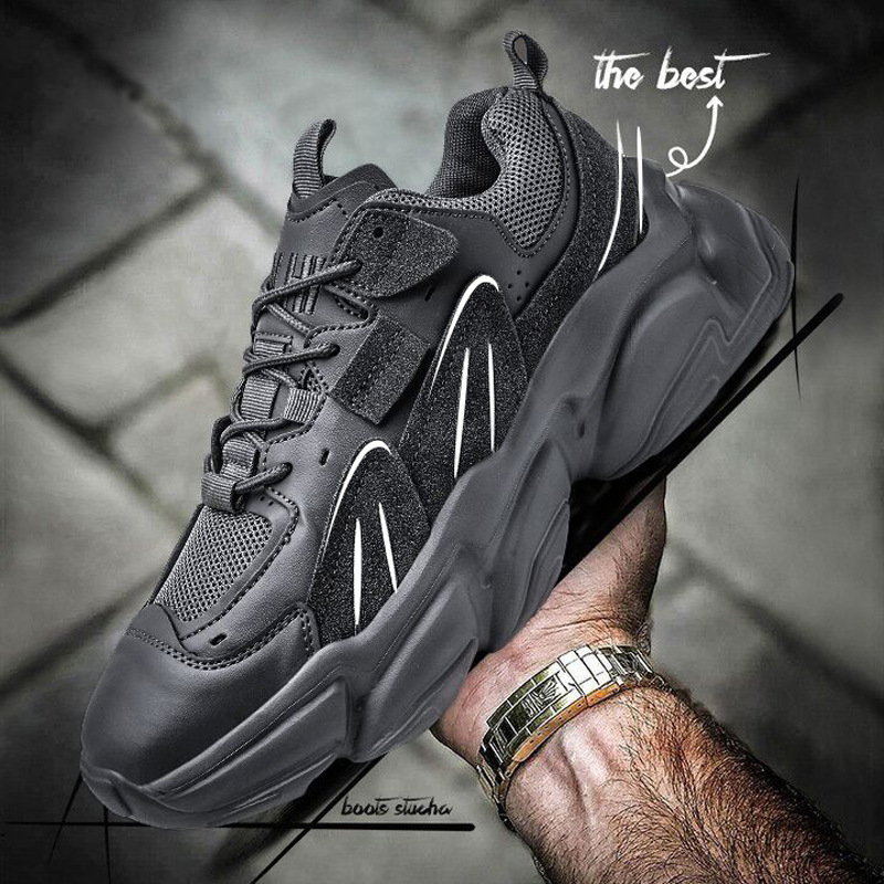 Pantofi sport pentru bărbați, cu platformă și talpă groasă, cu pernă de aer, casual, pentru femei, pantofi sport groși, cu plasă, de designer, 2024_voghion.com