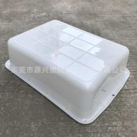 白色加强筋底部方形盆子 PE环保无毒无味收纳盘 冷藏运输配送胶框