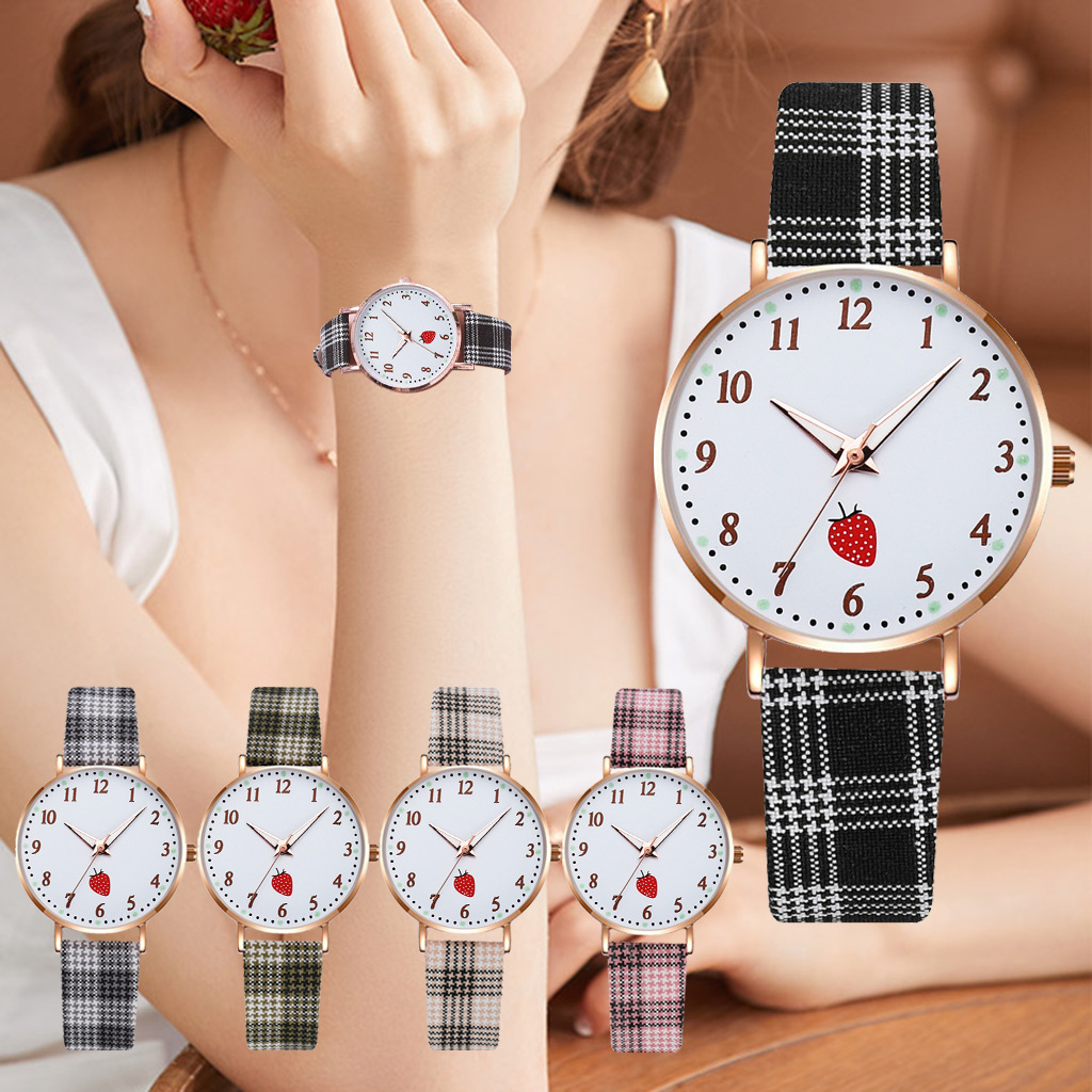 Casual Plaid Buckle Quartz Women's Watches display picture 1