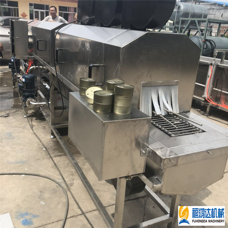 云南玉溪马口铁罐清洗机 全自动洗罐机器 隧道式鱼罐头瓶清洗机