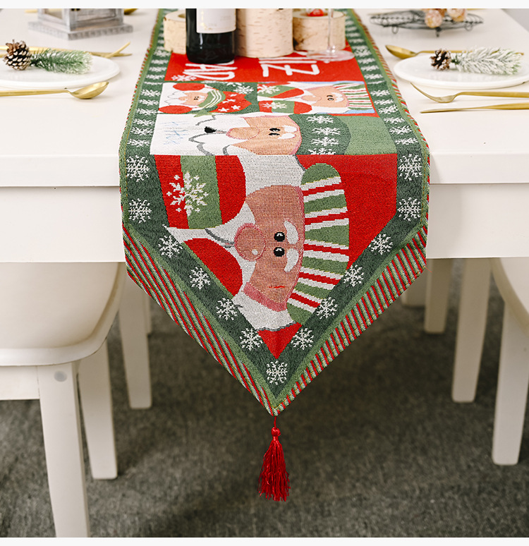Christmas Decorations Knitted Cloth Table Banner Creative Christmas Decoration display picture 9
