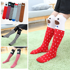 Children's knee-high socks over-the-knee socks Korean style tall socks children's medium socks baby cute cartoon socks student socks