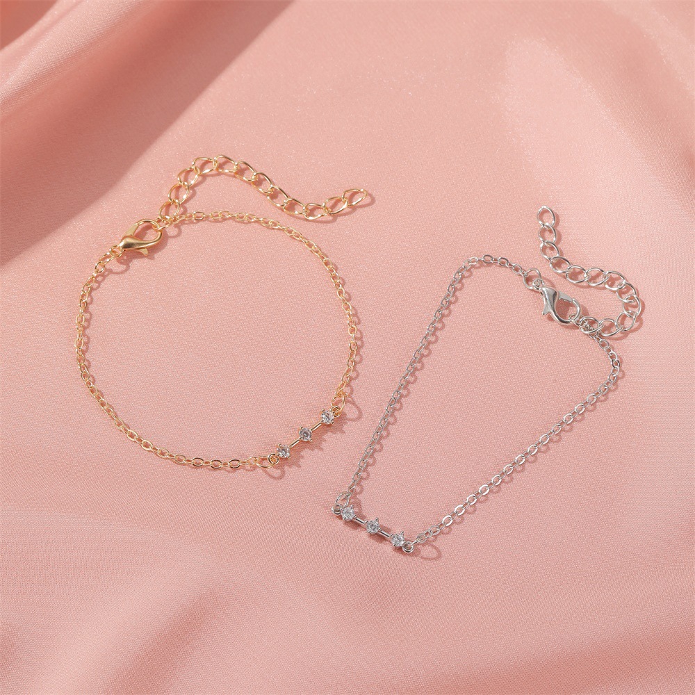 new micro diamond star bracelet literary simple square diamond zircon bracelet student bracelet whol