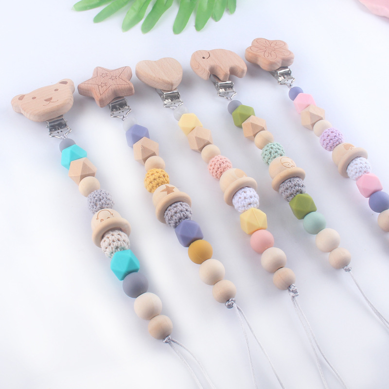 Nueva silicona chupete cadena bebé suministros mordedor anti-gota cadena Amazon AliExpress Comercio exterior chupete clip