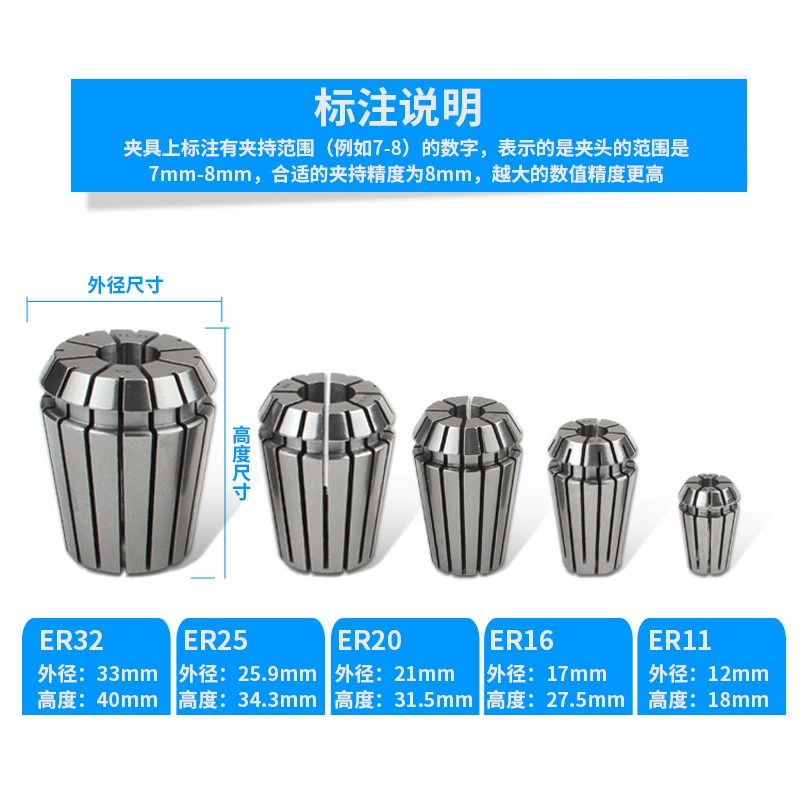 Тайваньский гравировальный станок Chuck ER32 эластичный цанговый патрон Высокоточный пружинный патрон с ЧПУ аксессуары для шпинделя