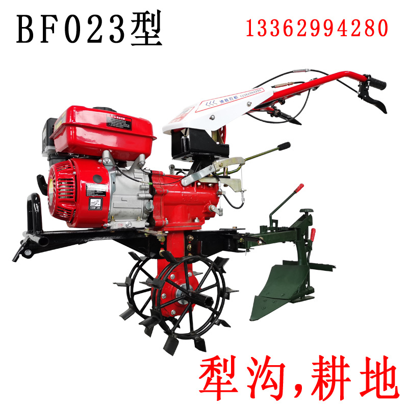 微耕機犁溝機趟溝機獨輪耕地機單鏈軌開溝機大蔥培土機小型挖溝機