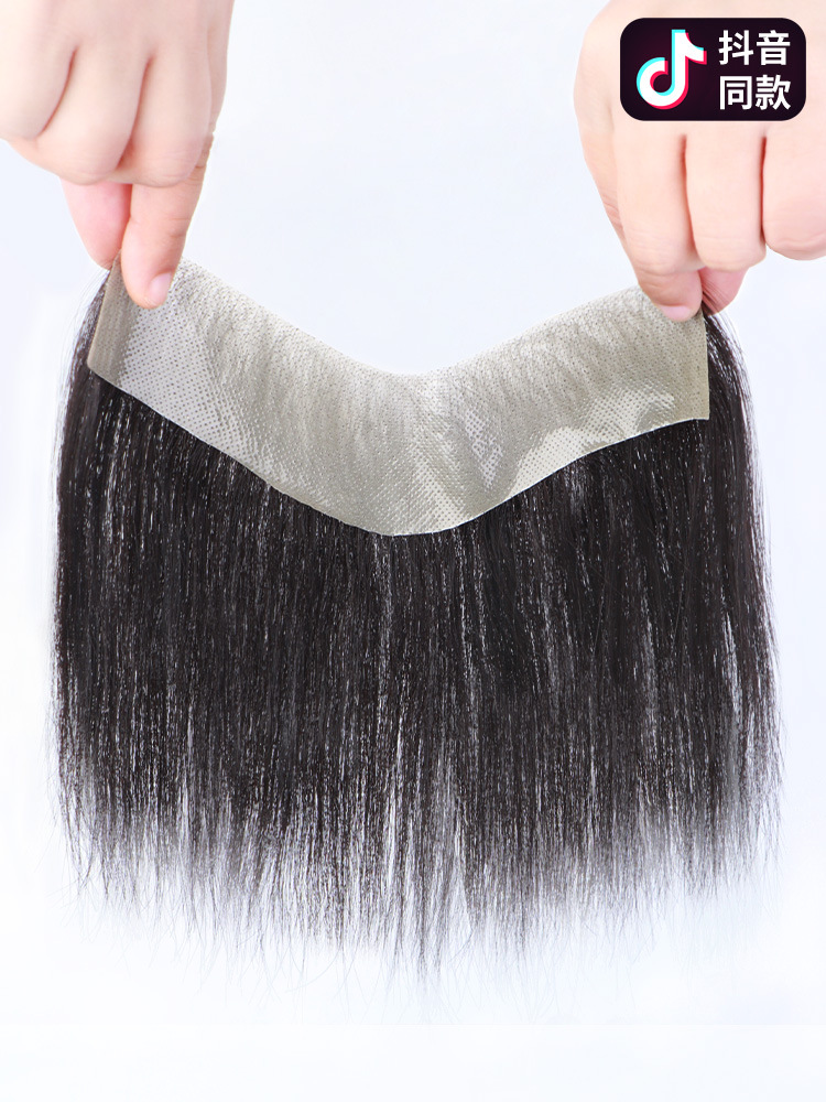 Full hand-woven biological scalp wig mal...