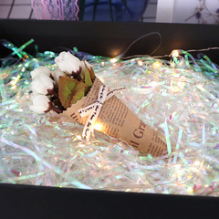 3mm colorful silk, gift box decorative filling, transparent PP silk, jewelry packaging decorative filling material