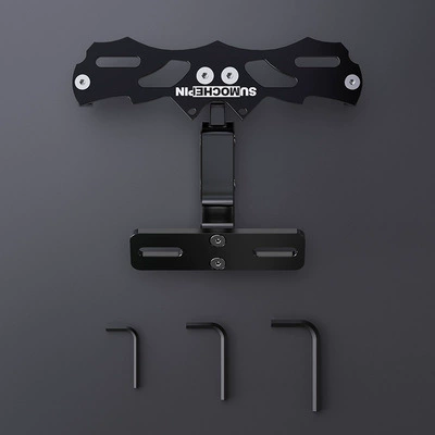 Motorcycle modified license plate frame small Ninja electric car small monster small monkey M3M5 ghost fire accessories rear license plate frame (License plate holder/license plate holder) - black-1-set
