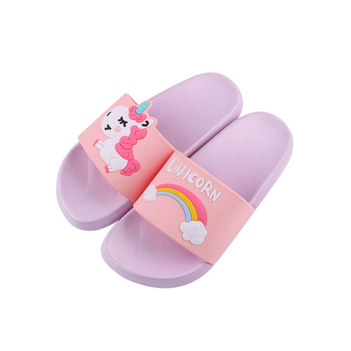 Children's parent-child slippers summer cartoon cute men and women indoor and outdoor wear plastic shoelace slippers PVC one piece drop shipping
