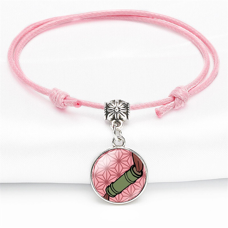 Cross-Border E-Commerce Supply Demon Slayer Theme Simple Colorfulful Bracelet Animation Peripheral Time Gemstone Bracelet Cross-Border E-Commerce Supply Demon Slayer Theme Simple Colorfulful Bracelet Animation Peripheral Time Gemstone Bracelet