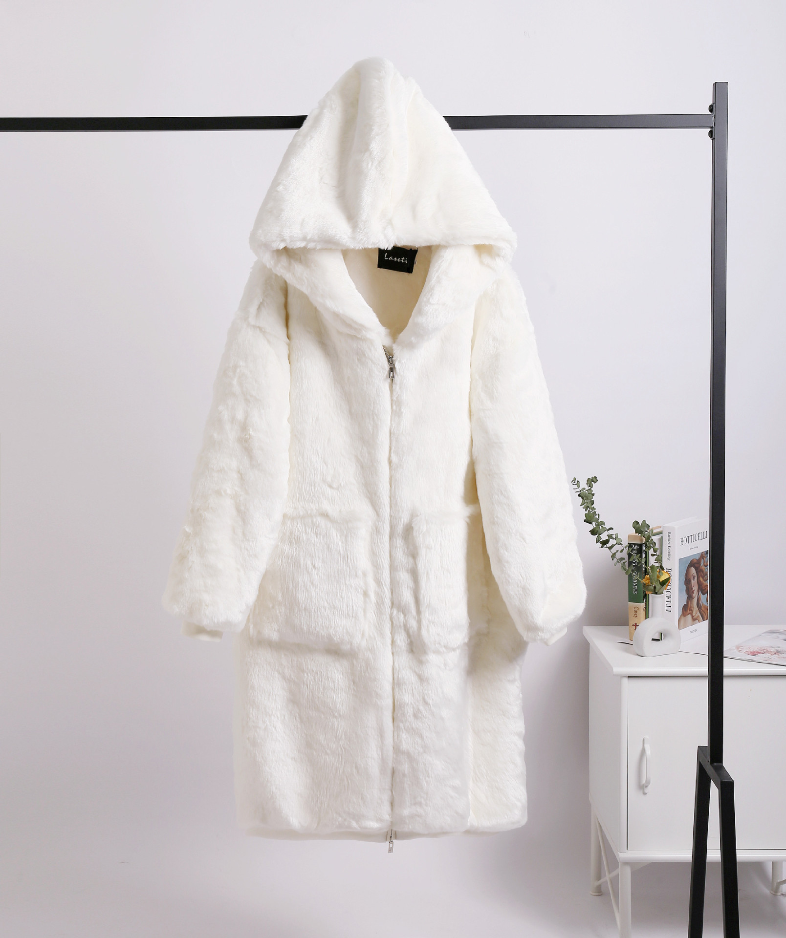 Women's clothing autumn and winter new Gigi same style rex rabbit fur thick long hooded fur coat fur coat for women_voghion.com