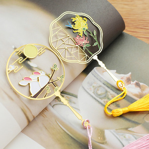 2pcs Exquisite hollow out creative brass leaf vein metal bookmark cultural and creative souvenir classic gift