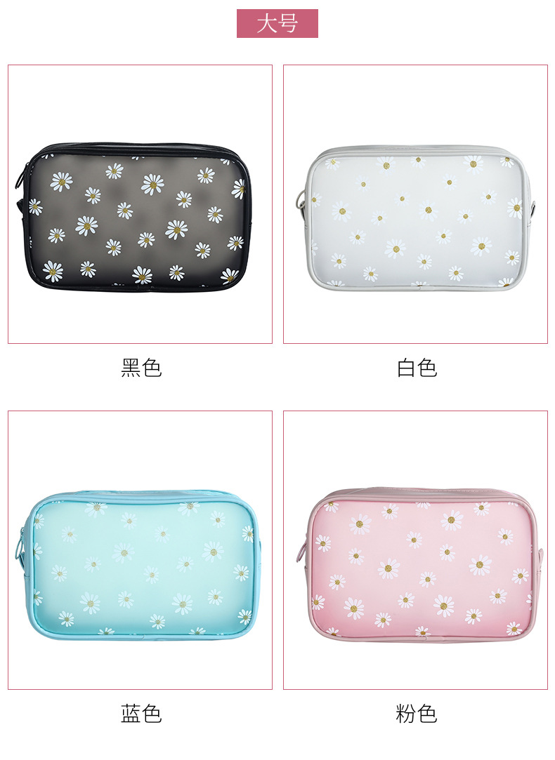 Fashion Small Daisy Multifunctional Visual Cosmetic Bag Wholesale Nihaojewelry display picture 3