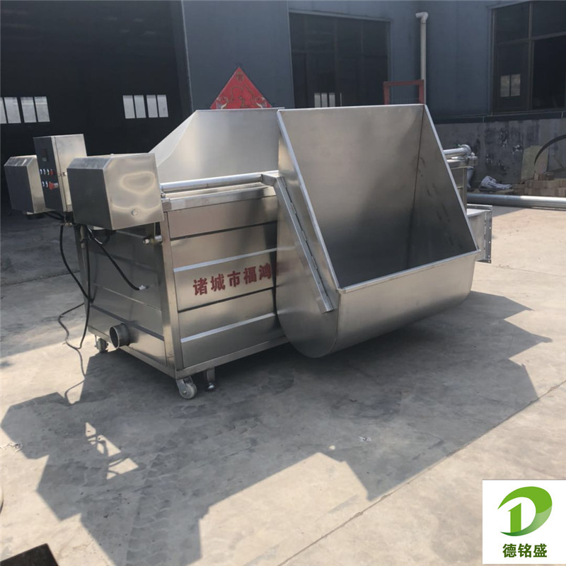 电加热苦荞锅巴油炸锅 德铭盛自动出料油炸机 蜜食江米条油炸机