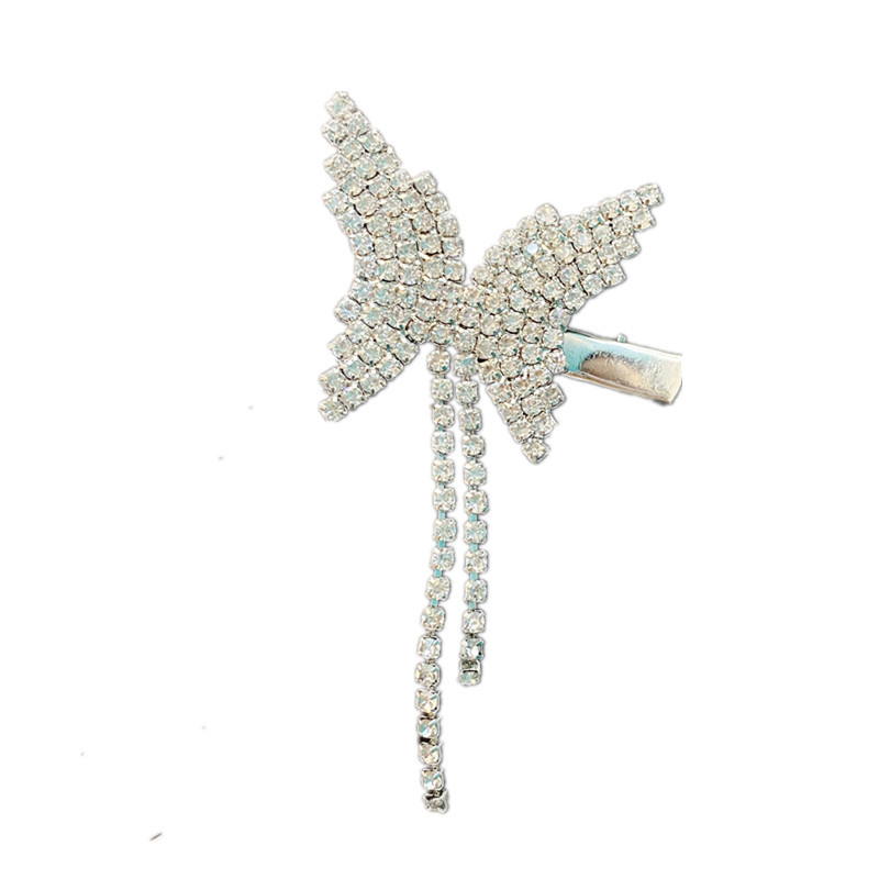 Diamond-studded Butterfly Tassel Hairpin display picture 5