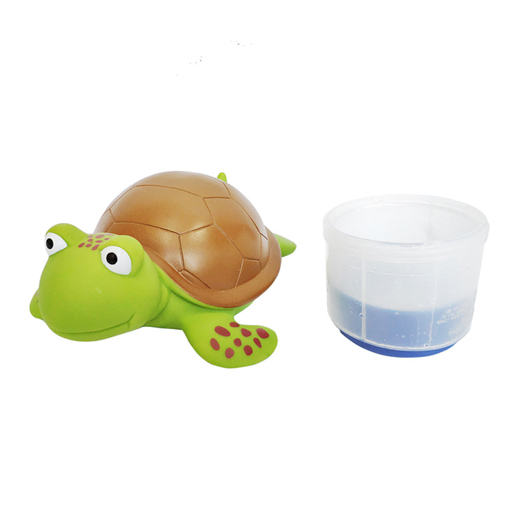 厂家货源浮水波搪胶卡戏水玩具海龟温度计泳池投药器