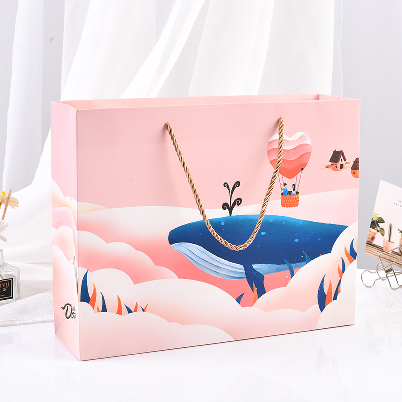 礼品手提袋定 制彩色印刷纸袋定 做 服装购物包装袋 化妆品广告袋