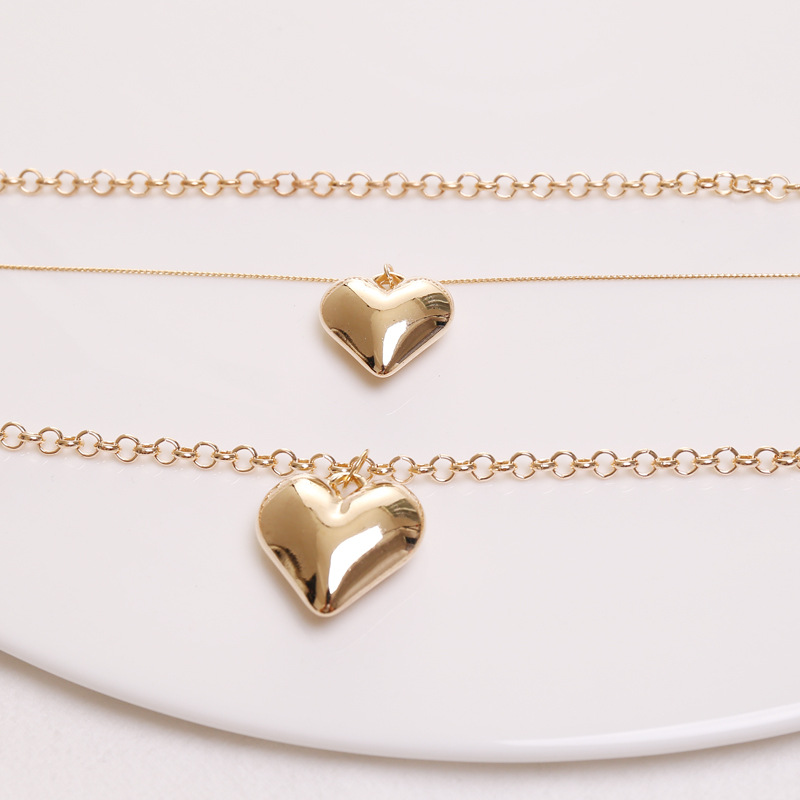 Fashion Heart Alloy Plating 18K Gold Plated Women'S Necklace display picture 10