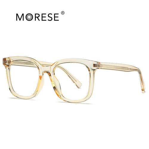 Cross-border TR90 anti-blue light glasses frame trend European and American large-frame flat glasses fashion show decorative glasses 2032