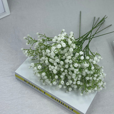 3叉软胶满天星仿真花塑料假花装饰手捧花婚庆客厅摆设花批发手感