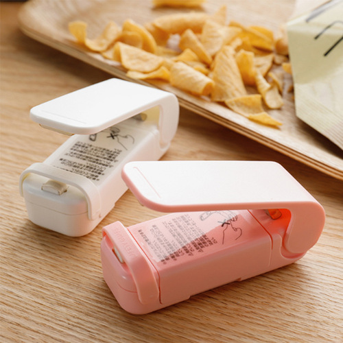 Japanese mini portable sealing machine small household plastic bag sealer snack hand pressure electric heat sealer