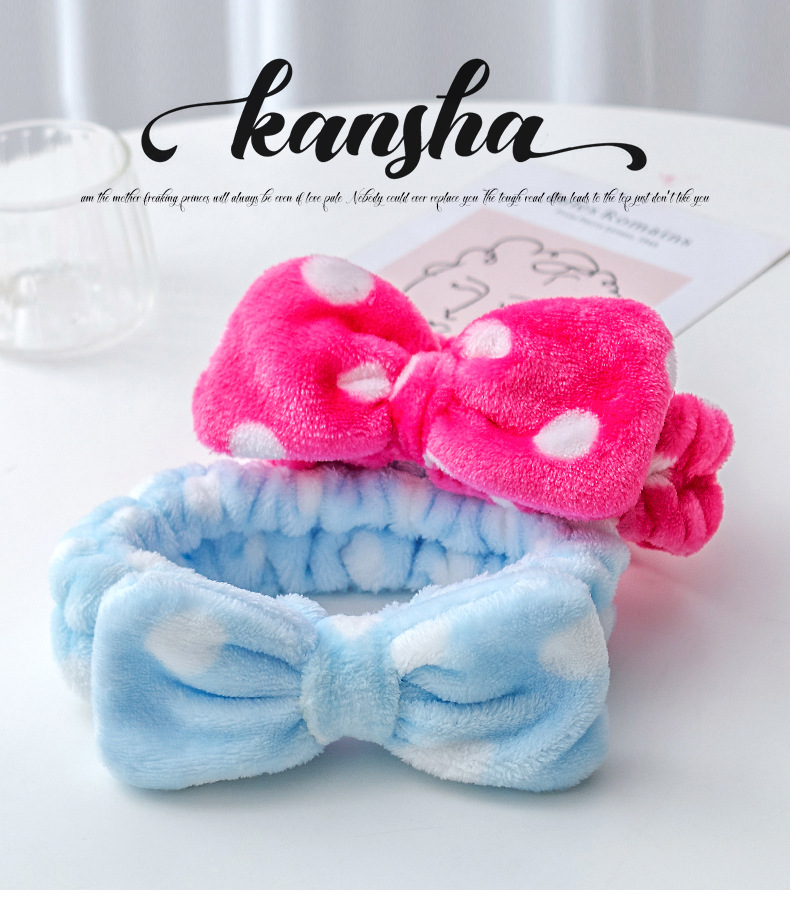 50g Weight Hair Band Hair Accessories Type 1 Piece Quantity Home, Daily Occasion Polka Dots, Bow Knot Pattern Women's Gender Simple Style Style Simple Style Women's Polka Dots Bow Knot Cloth Hair Band 无