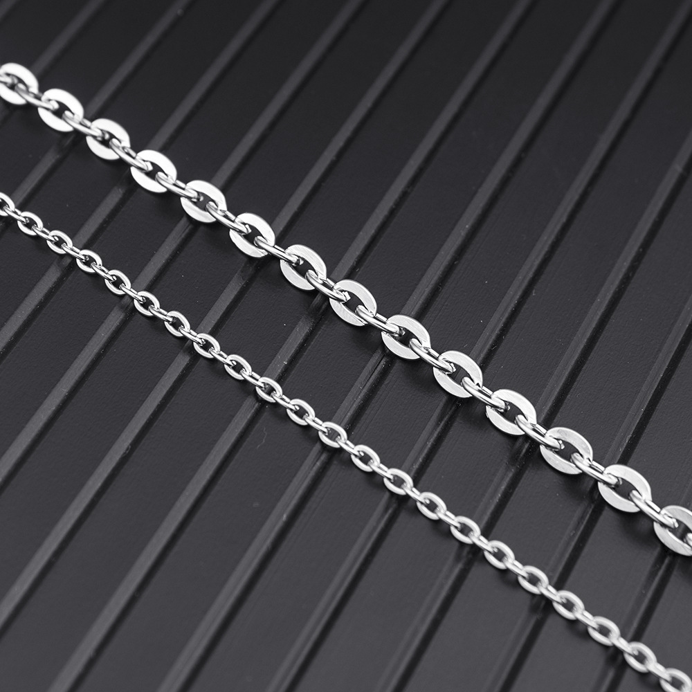 Stainless Steel Chain Necklace For Men Coarse Lock Bone Design_voghion.com