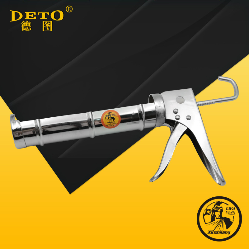 铝合金玻璃胶枪批发 美缝补缝结构旋转省力通用型打胶手动压胶枪