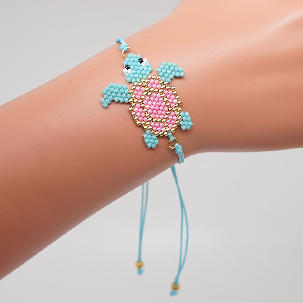 Nihaojewelry wholesale jewelry simple sea turtle Miyuki beads handwoven watermelon childrens braceletpicture11