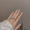 Tide, advanced zirconium, small design ring, high-quality style, on index finger, Korean style, internet celebrity, trend of season