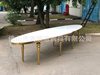 Oval stainless steel wedding long table golden white can be made as a large banquet wedding dining table table