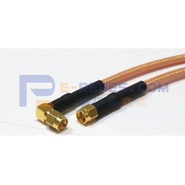 SMA公 to SMA弯公, DC-6G, F2（RG142）电缆,Talent柔性电缆组件