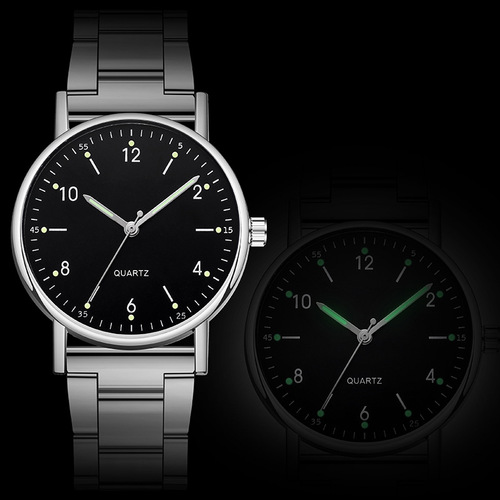 Manufacturer wholesale cross-border hot-selling steel belt men's and women's quartz watches fashion business casual digital quartz watches