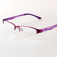 2329 金属眼镜框 半框女款眼镜架 近视眼镜 丹阳金属硅胶眼镜批发