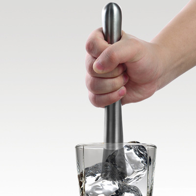 Cross-border explosion Stainless steel Popsicle lemon Mint Swizzle stick Ice Hammer Cocktail Crush Club