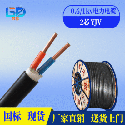2 core YJV Copper core Cable power Cable Power cord Chongqing 1.5 2.5 46 square Cable goods in stock